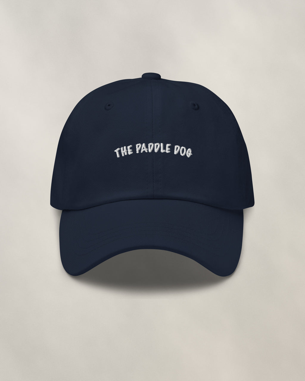 The Members Cap - Navy, front: the wordmark embroidered in white, 6 cm