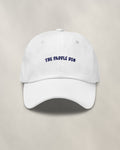 The Members Cap - White, front: the wordmark embroidered in navy, 6 cm