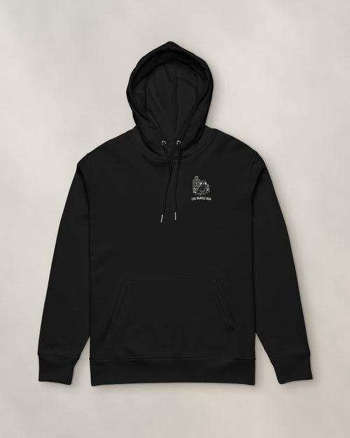 Amsterdam Chapter Hoodie - Black, front: the Amsterdam crest on the left chest, 9 cm