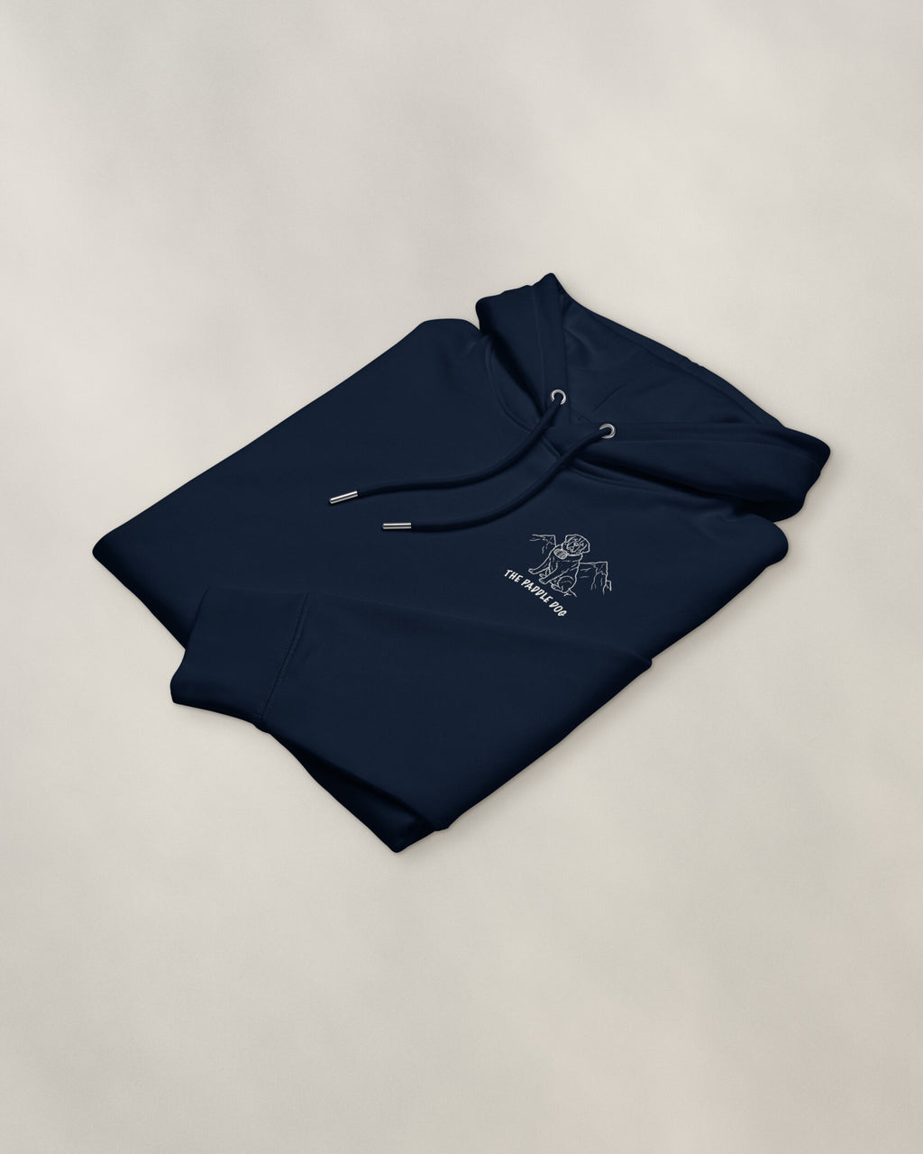 St Moritz Chapter Hoodie - Navy, folded, the crest on the chest