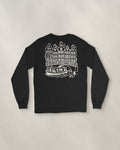 Amsterdam Chapter Long Sleeve - Black, back: the canal in cream ink, 30 cm wide