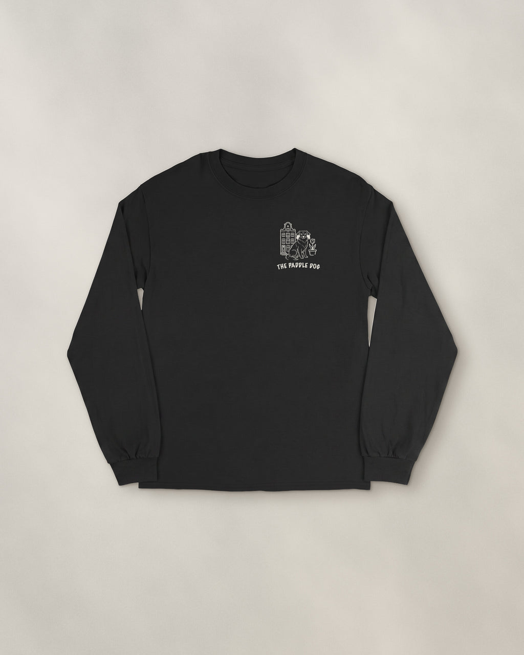 Amsterdam Chapter Long Sleeve - Black, front: the Amsterdam crest on the left chest, 9 cm