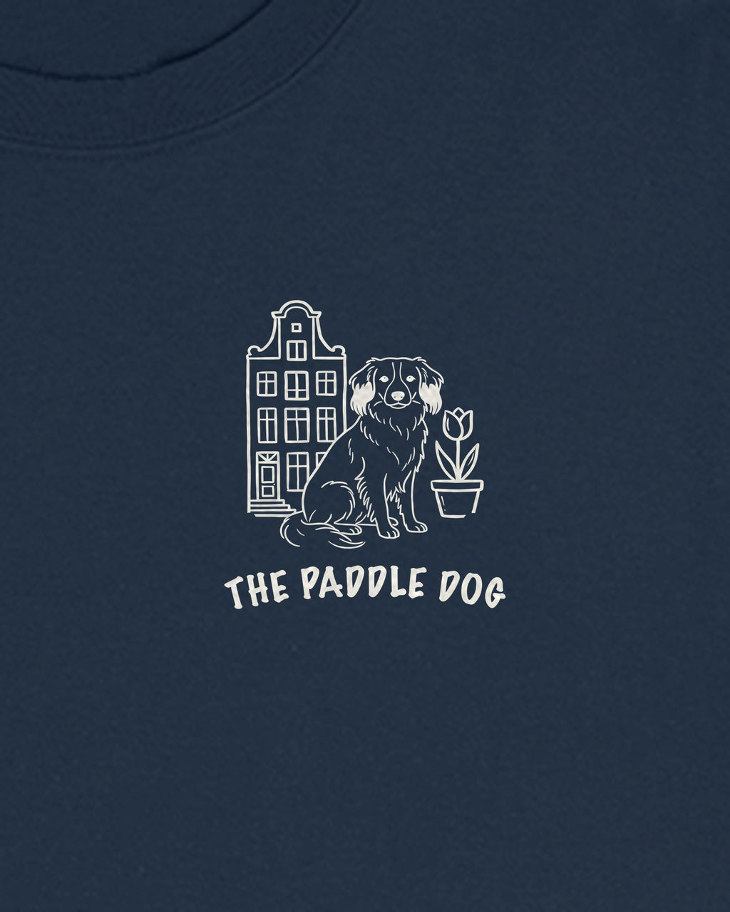 Amsterdam Chapter Long Sleeve - Navy, close-up of the Amsterdam crest on the chest