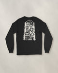 St Moritz Chapter Long Sleeve - Black, back: the alpine village in cream ink, 39 cm tall