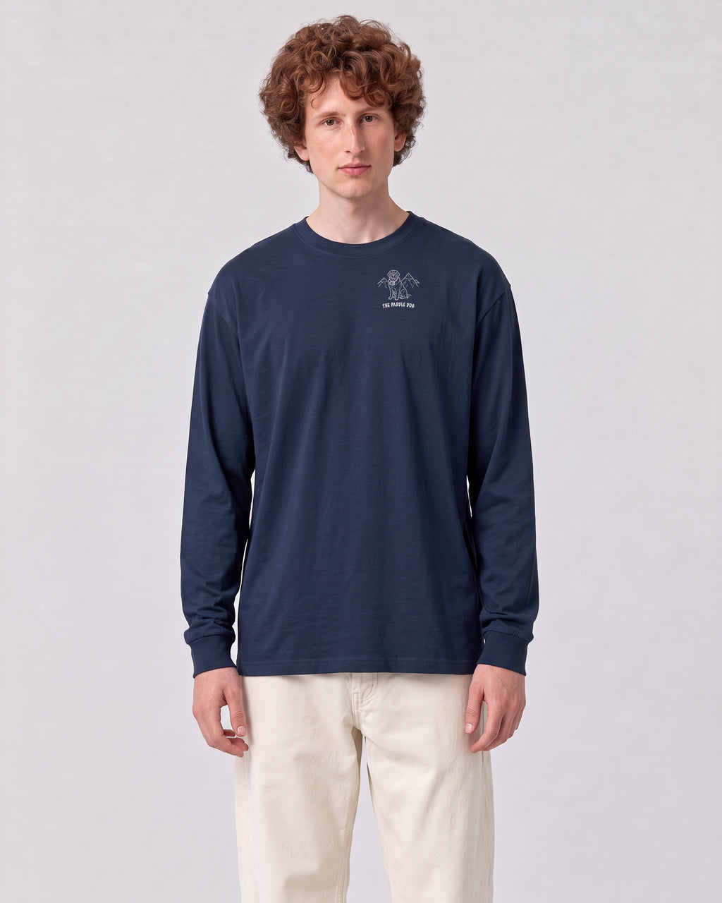 St Moritz Chapter Long Sleeve - Navy on a model, from the front