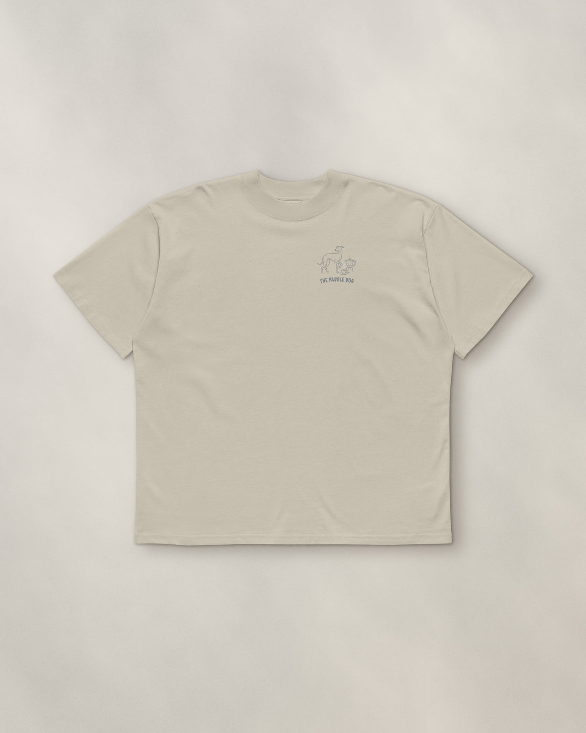 Milano Chapter Tee - Stone, front: the Milano crest on the left chest, 9 cm
