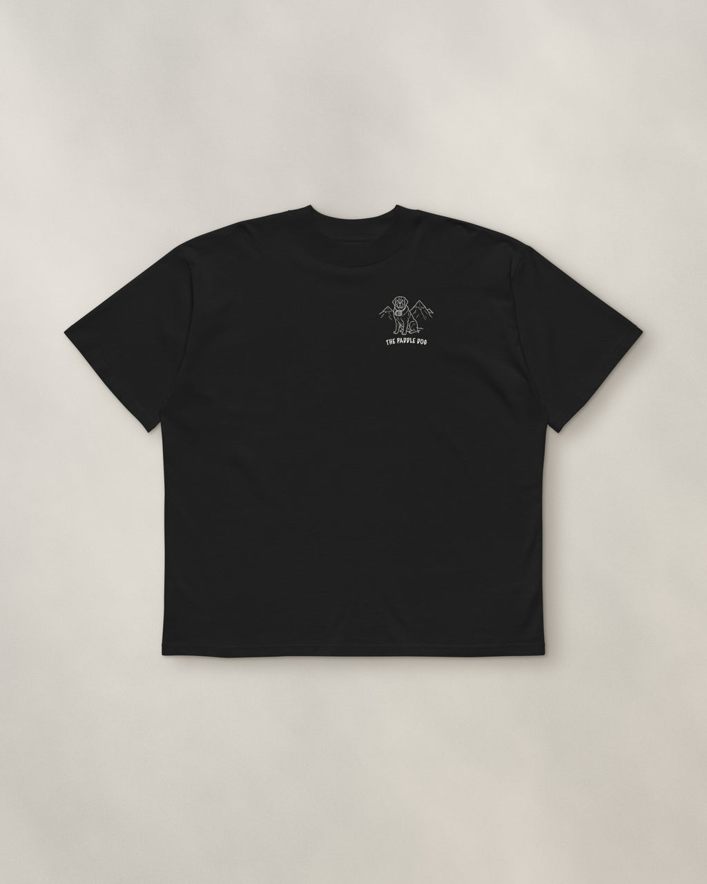 St Moritz Chapter Tee - Black, front: the St Moritz crest on the left chest, 9 cm